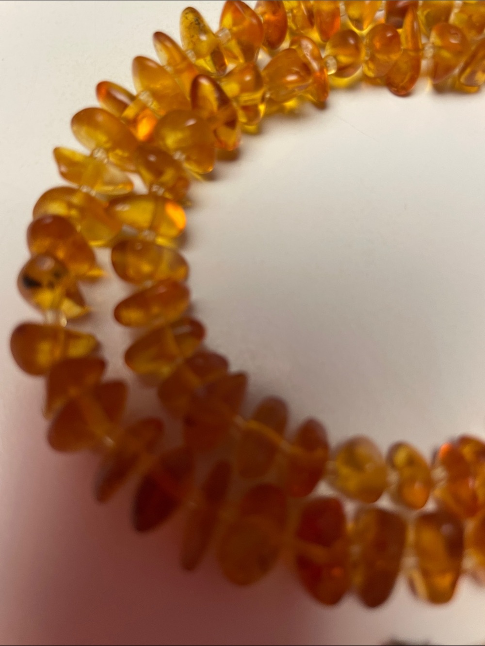 Baltic Amber Beaded Necklace - Golden Honey Tone